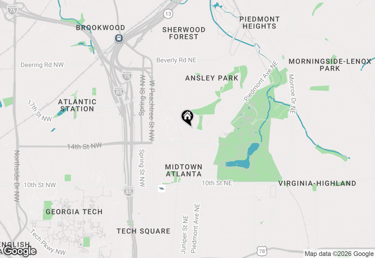 Map of 145 15th Street #206, Atlanta, GA 30309