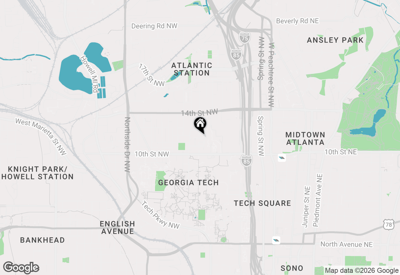 Map of 1053 Atlantic Drive Nw #B, Atlanta, GA 30318