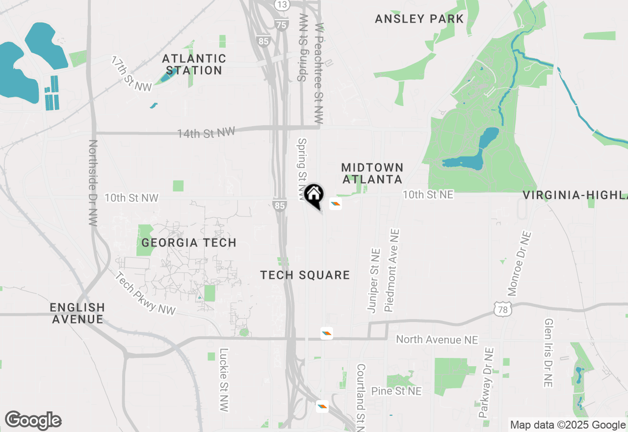 Map of 950 W Peachtree Street Nw #1613, Atlanta, GA 30309