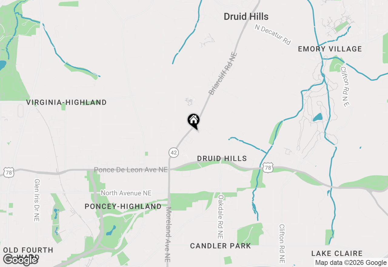 Map of 885 Briarcliff Road #10, Atlanta, GA 30306