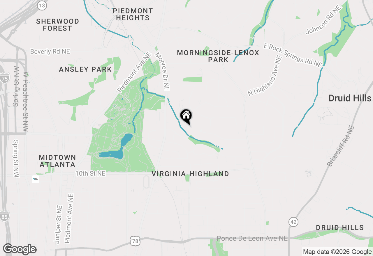 Map of 697 Amsterdam Avenue Ne, Atlanta, GA 30306