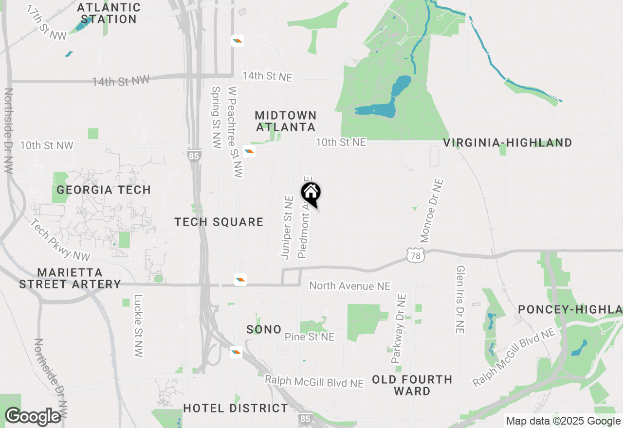 Map of 805 Piedmont Avenue Ne #4, Atlanta, GA 30308