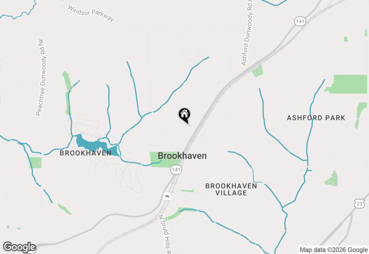 Map of 1282 Kendrick Road Ne, Atlanta, GA 30319