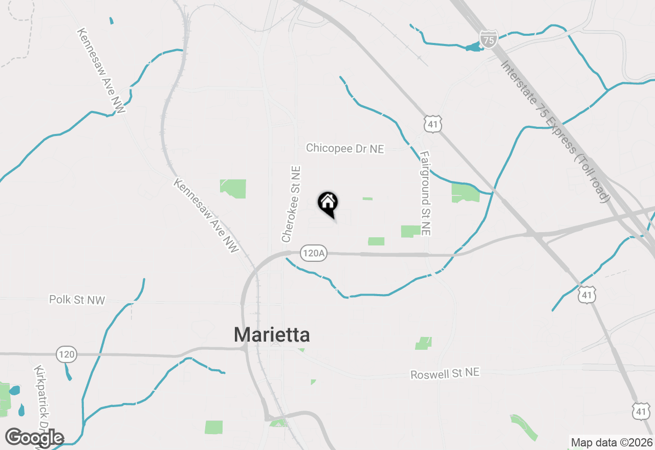 Map of 256 Avery Street Ne, Marietta, GA 30060