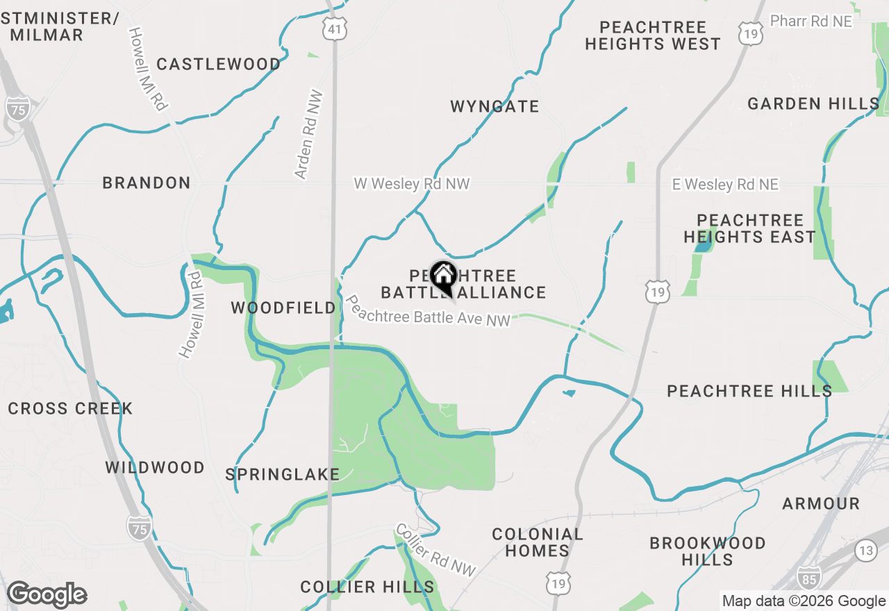 Map of 401 Peachtree Battle Avenue Nw, Atlanta, GA 30305
