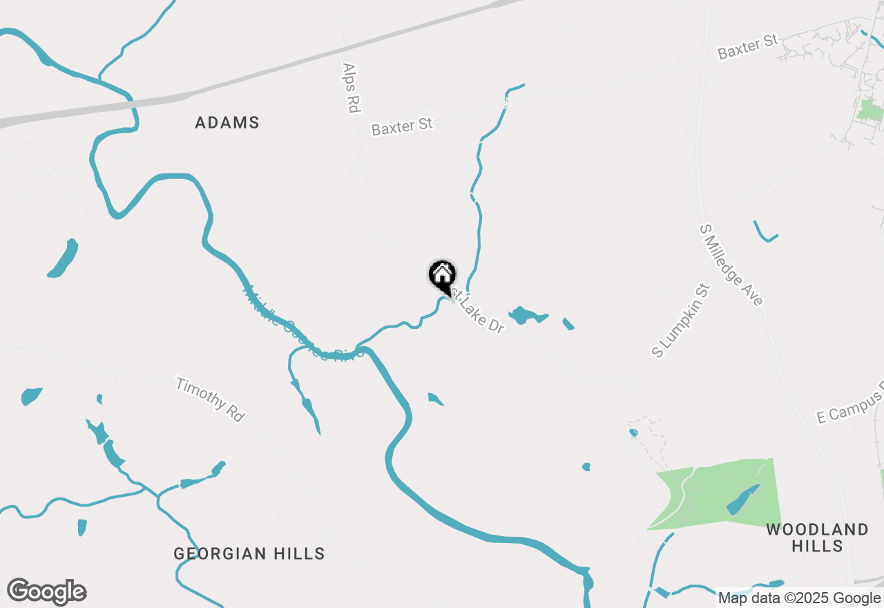Map of 589 West Lake Drive, Athens, GA 30606