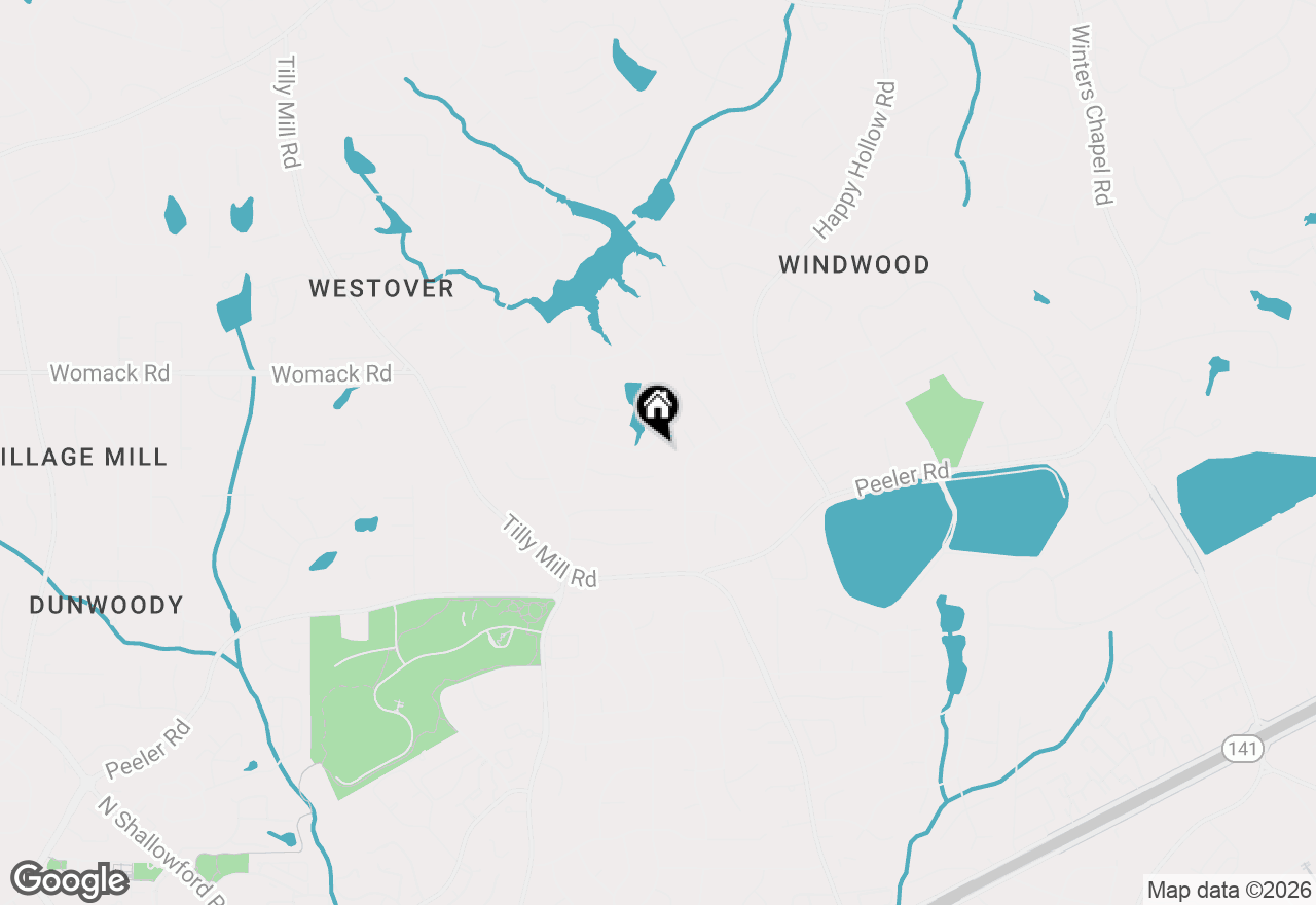 Map of 2363 Leisure Lake Drive, Dunwoody, GA 30338