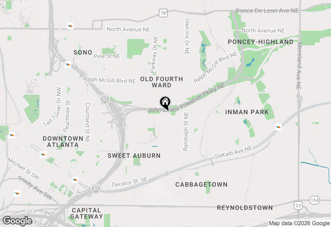 Map of 480 John Wesley Dobbs Avenue Ne #614, Atlanta, GA 30312