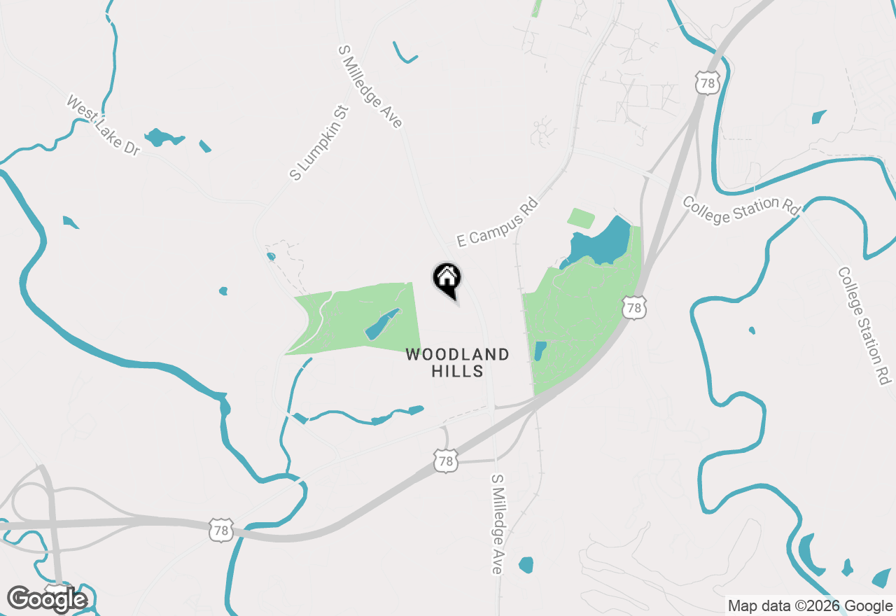 Map of 205 Habersham Drive, Athens, GA 30606