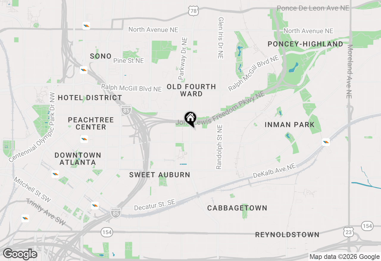Map of 170 Boulevard #H-214, Atlanta, GA 30312
