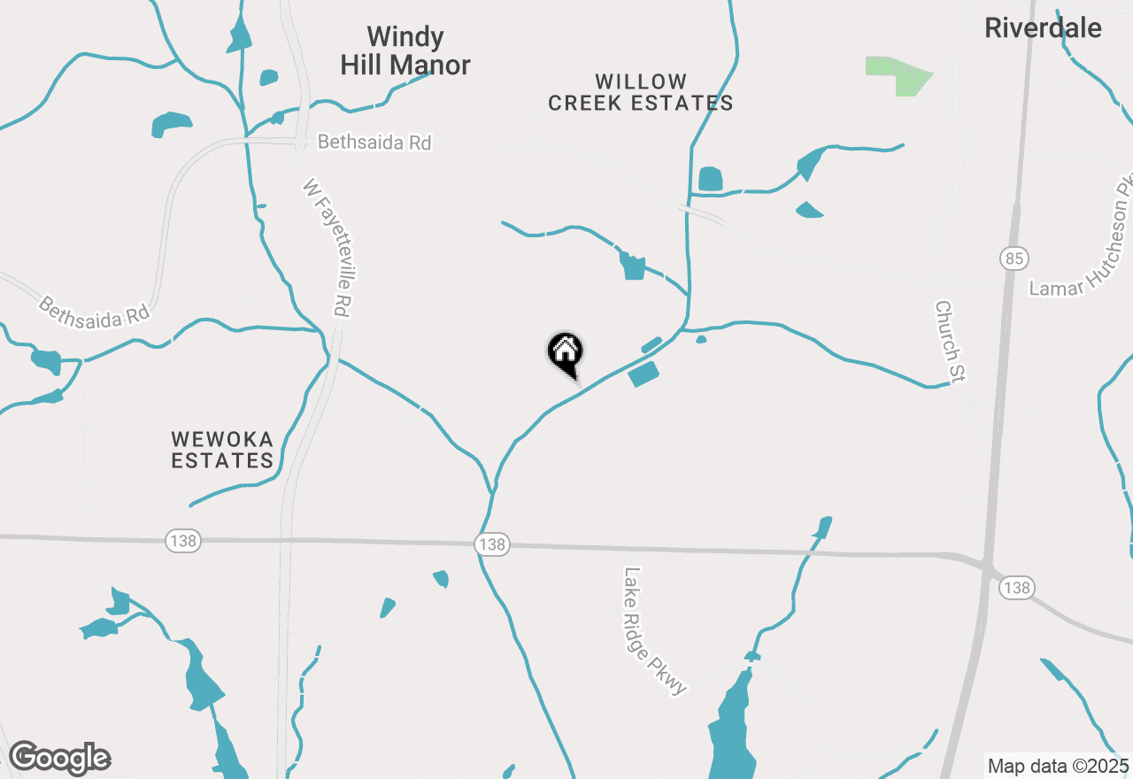 Map of 1390 Winchester Trail, Riverdale, GA 30296