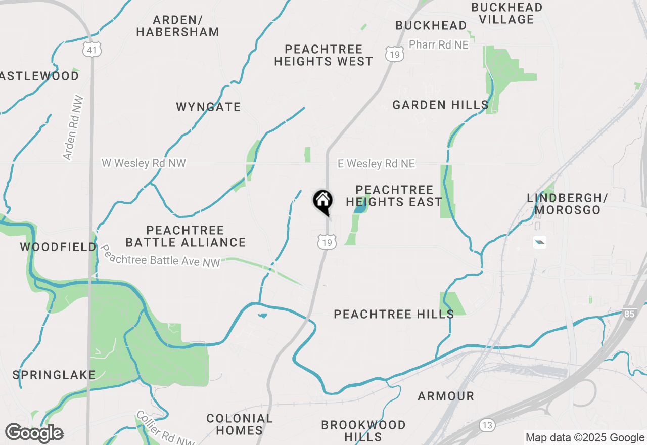 Map of 2 Muscogee Avenue Nw, Atlanta, GA 30305