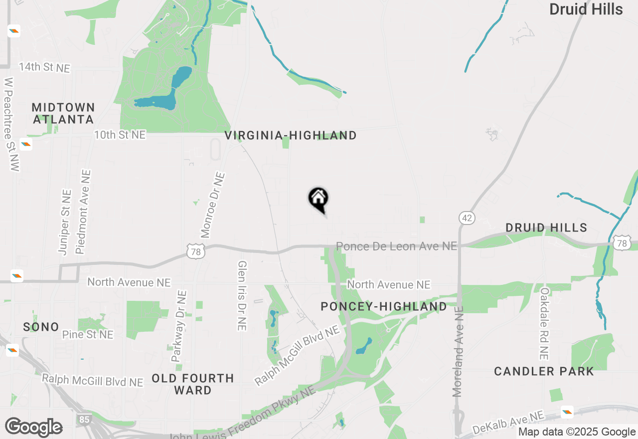 Map of 798 Saint Charles Avenue Ne #7, Atlanta, GA 30306