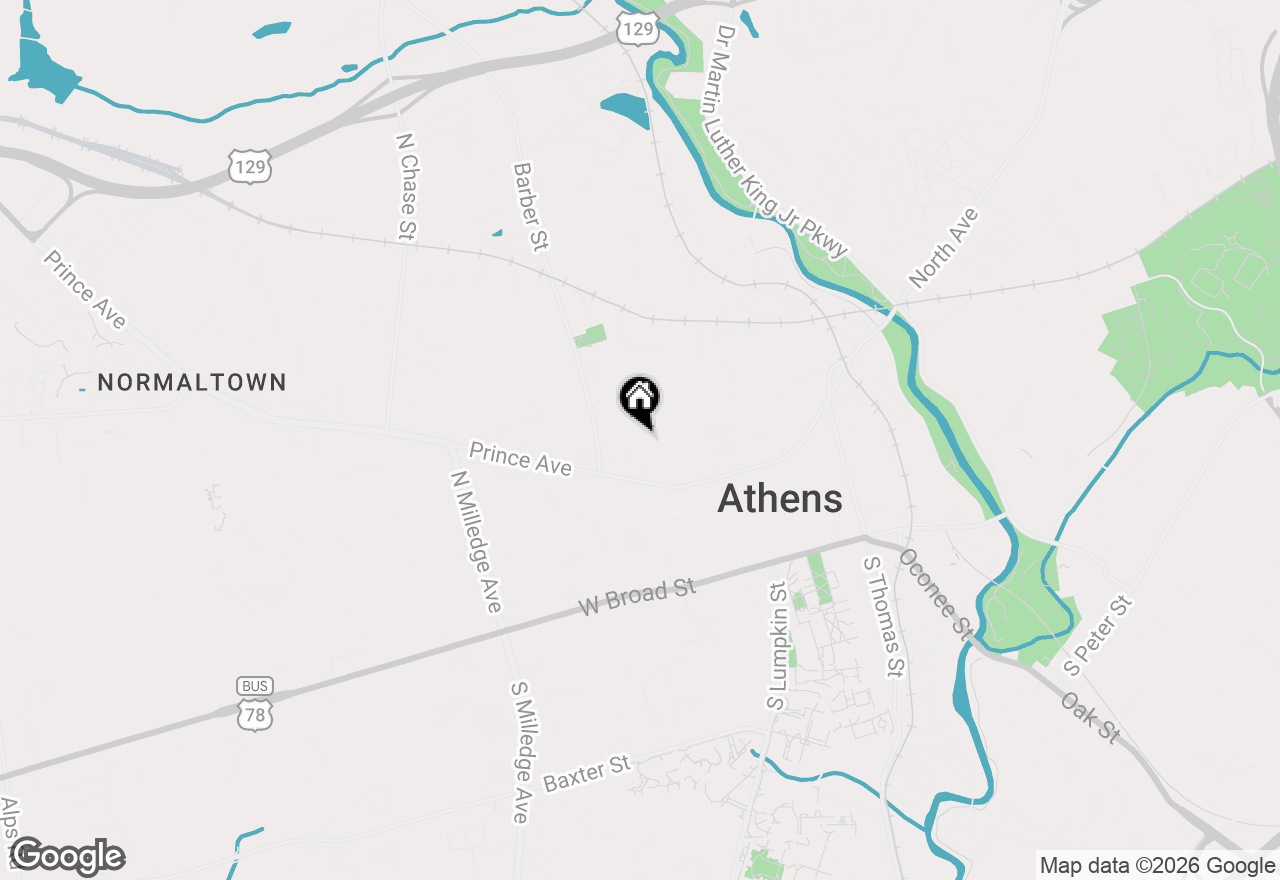 Map of 100 Prince Avenue #B206, Athens, GA 30601