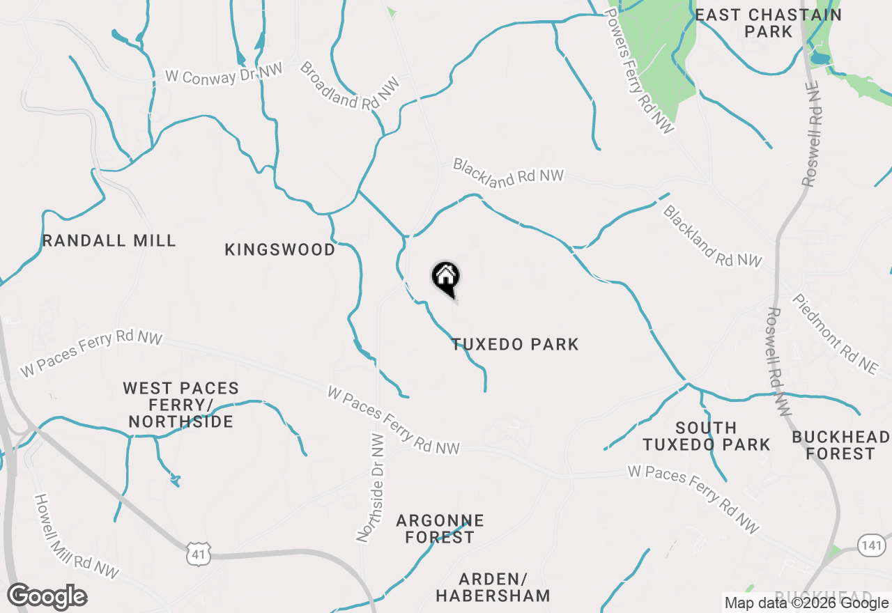Map of 3625 Tuxedo Road Nw, Atlanta, GA 30305