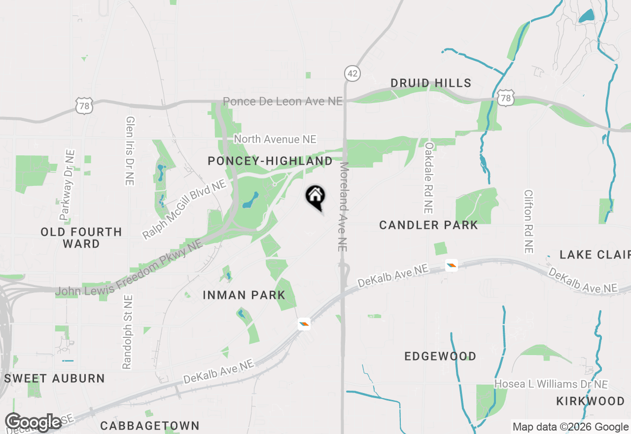 Map of 1089 Colquitt Avenue Ne, Atlanta, GA 30307