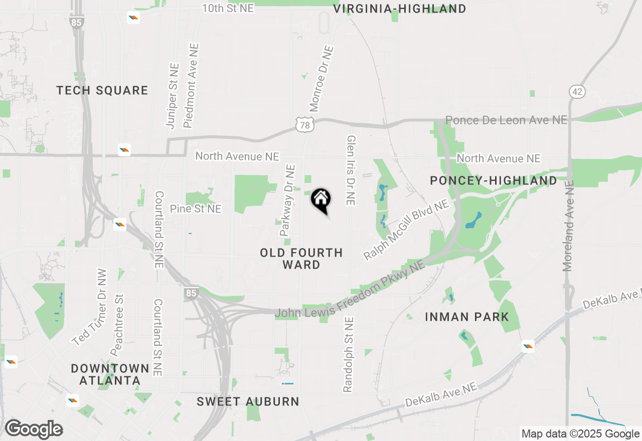 Map of 520 Angier Avenue Ne, Atlanta, GA 30308