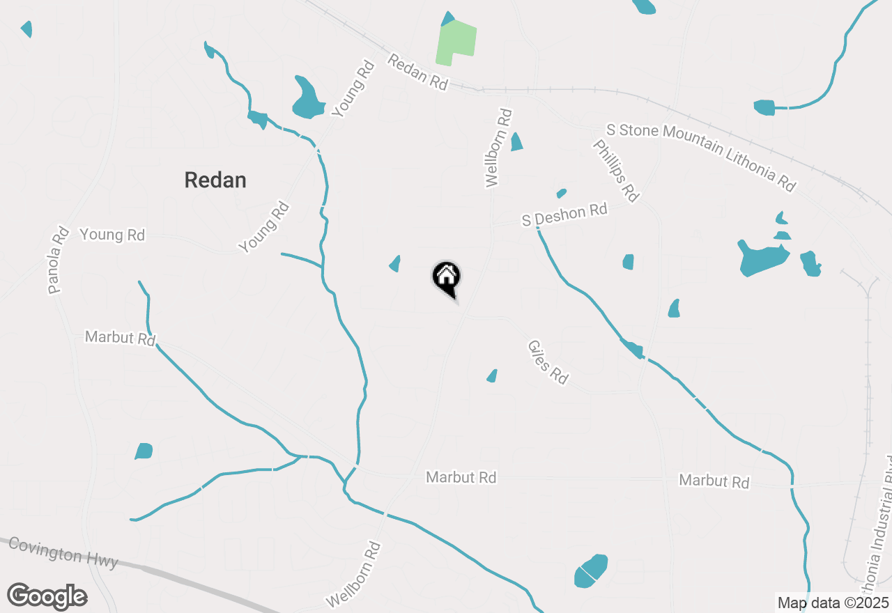 Map of 5972 Giles Road, Lithonia, GA 30058