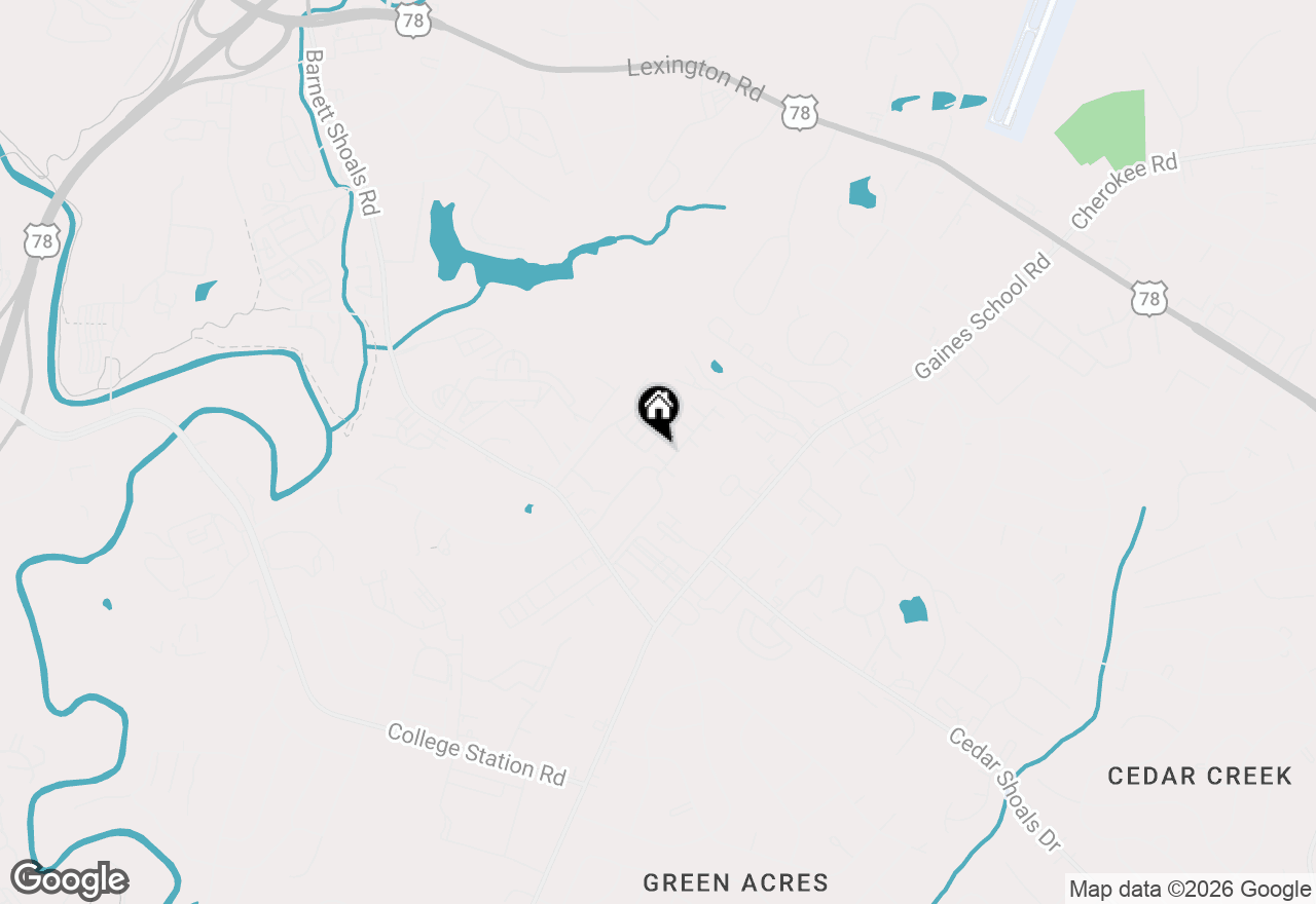 Map of 135 S Stratford Drive, Athens, GA 30605