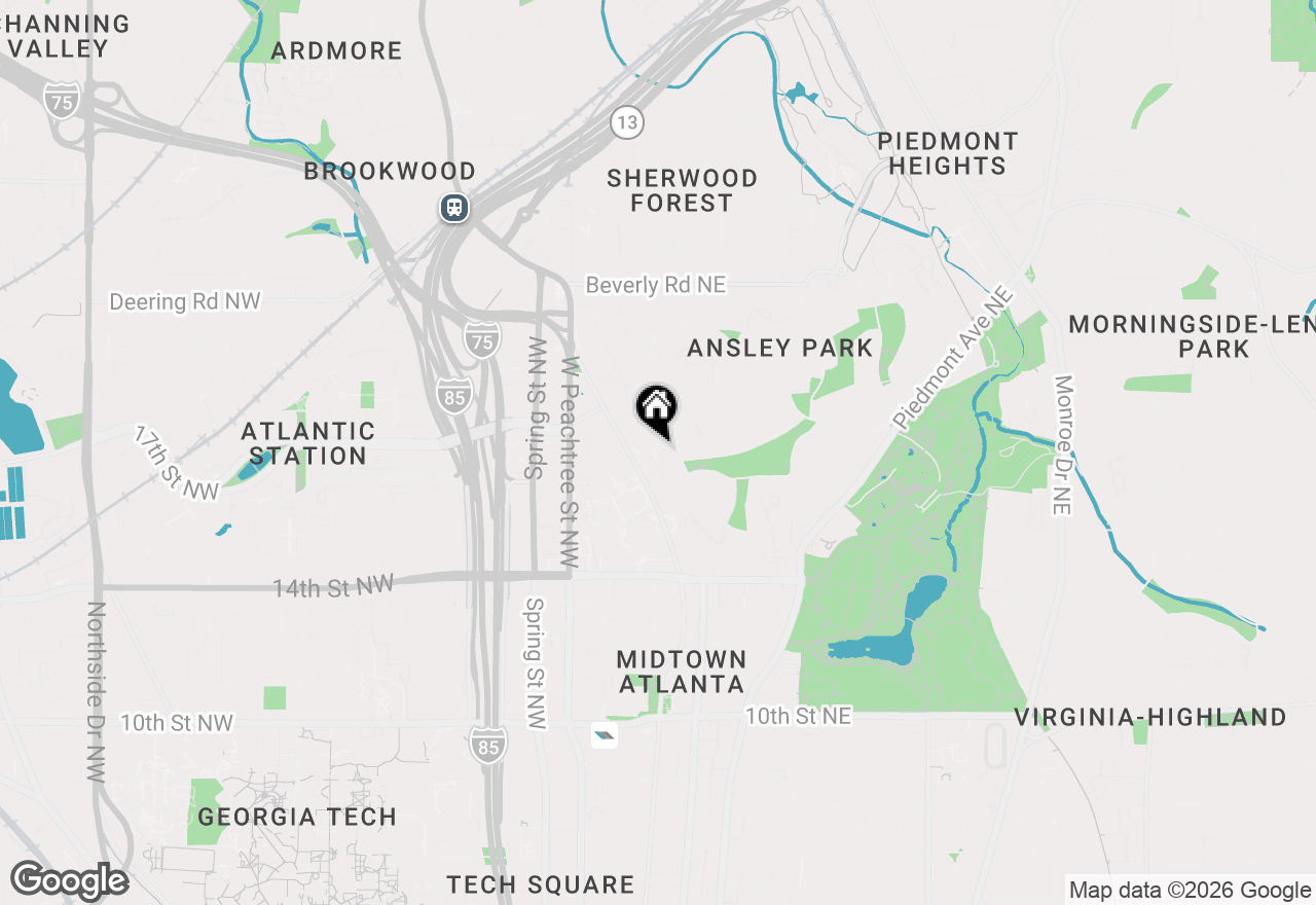 Map of 61 16th Street Ne #2, Atlanta, GA 30309