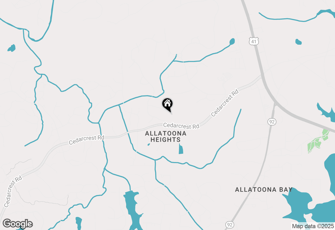 Map of 202 Vandiver Court, Acworth, GA 30101