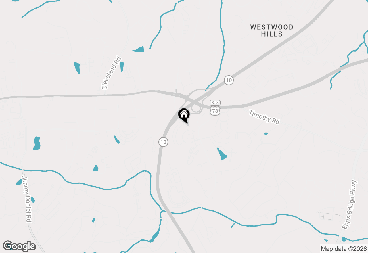 Map of (Address confidential), Athens, Georgia 30606