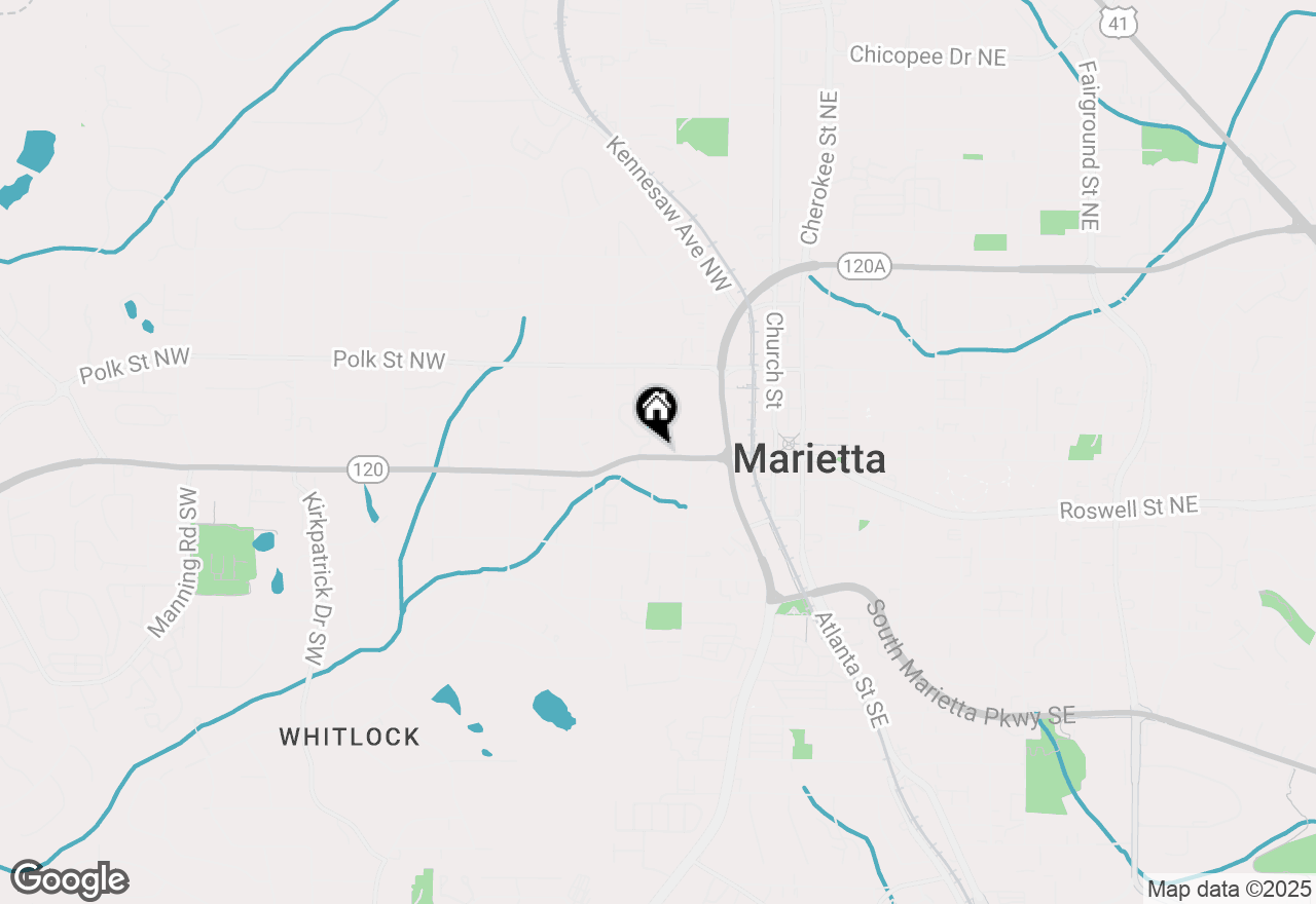 Map of 96 Whitlock Avenue, Marietta, GA 30064
