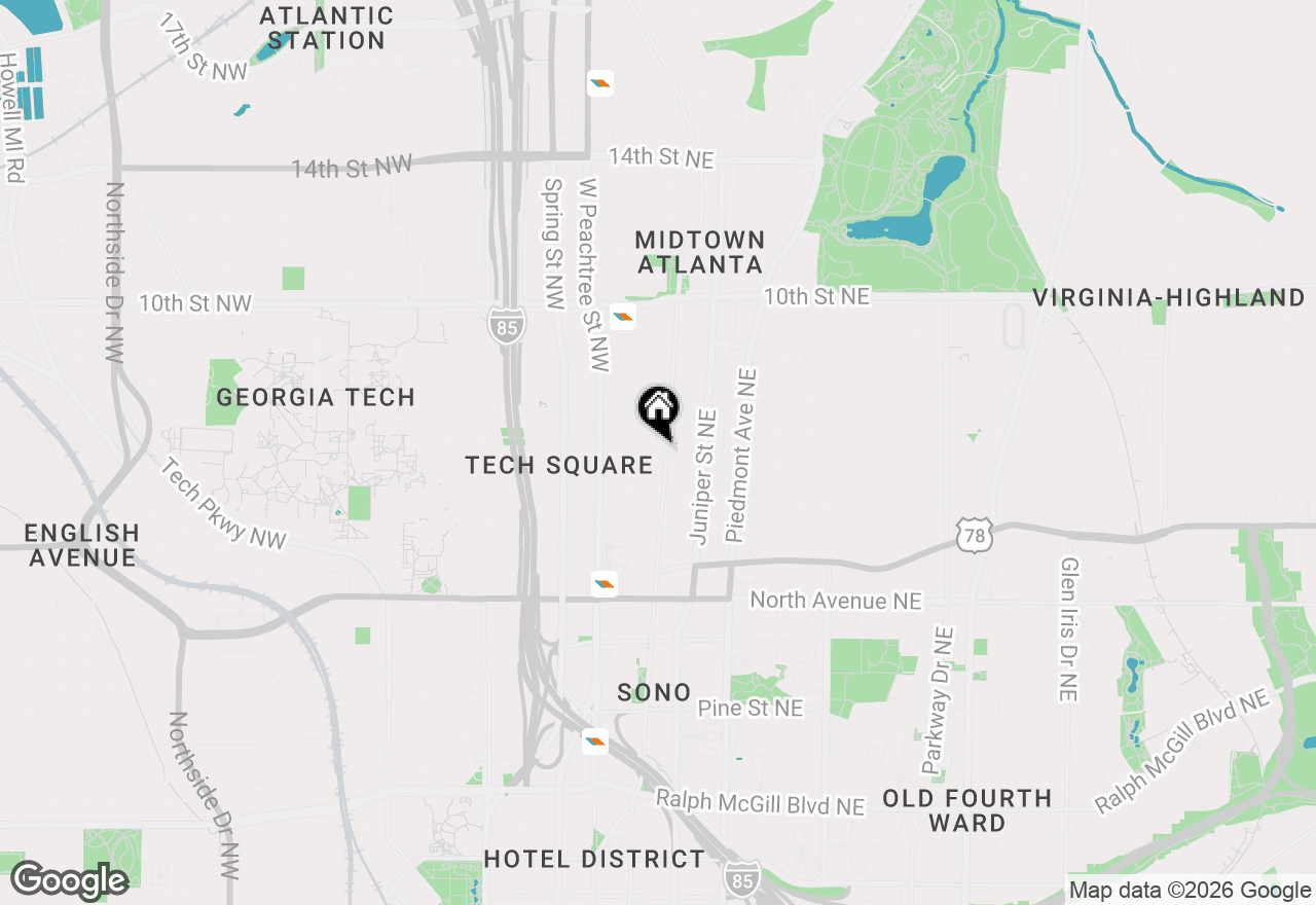 Map of 800 Peachtree Street Ne #306, Atlanta, GA 30308