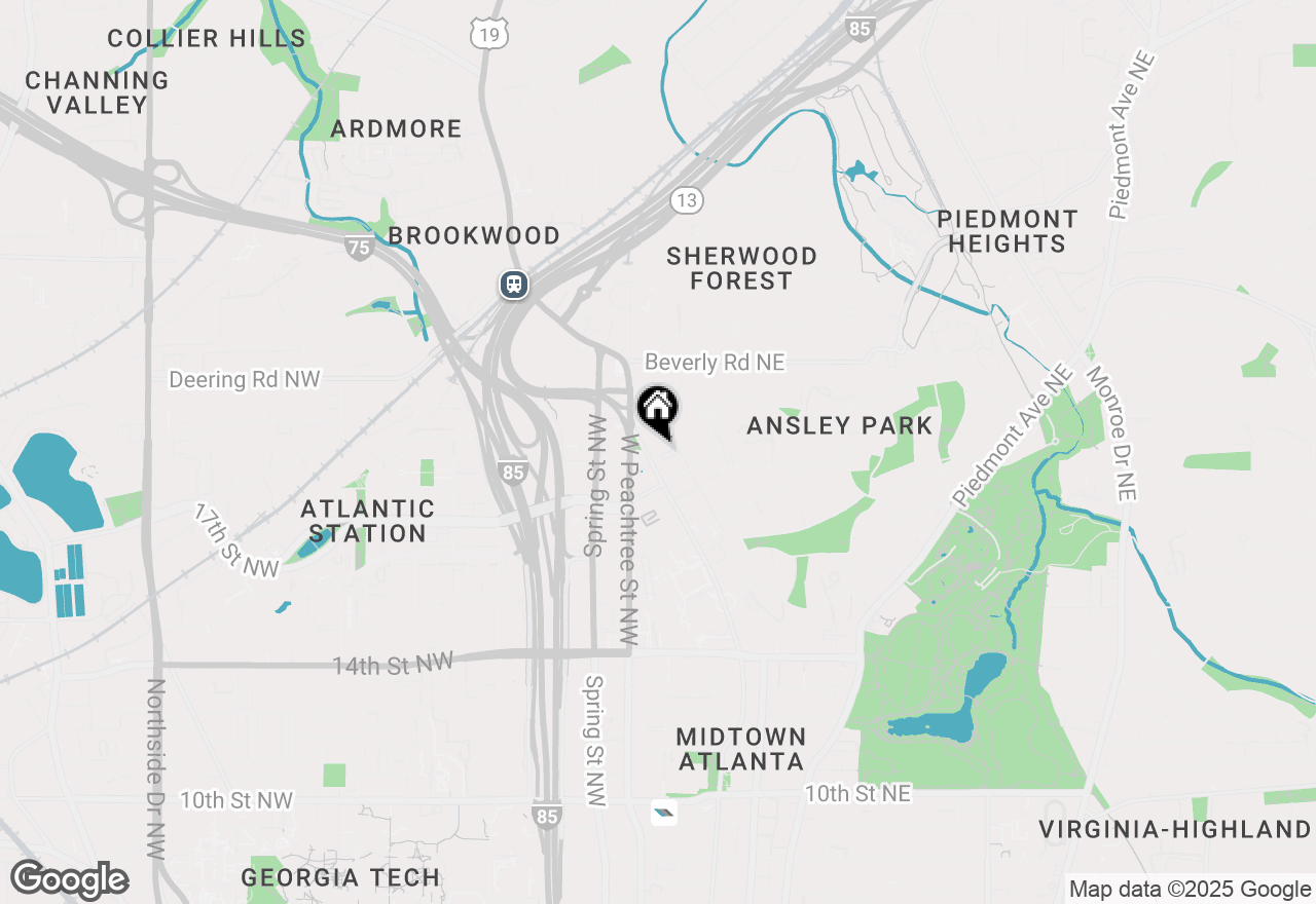 Map of 1421 Peachtree Street Ne #203, Atlanta, GA 30309