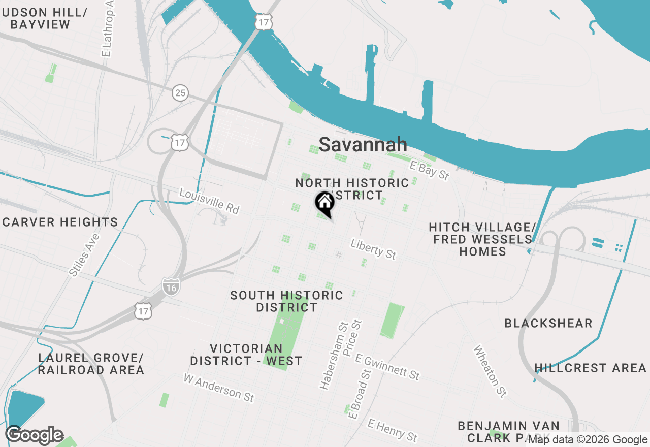 Map of 2 E Perry Lane #S A, B AND C, Savannah, GA 31401