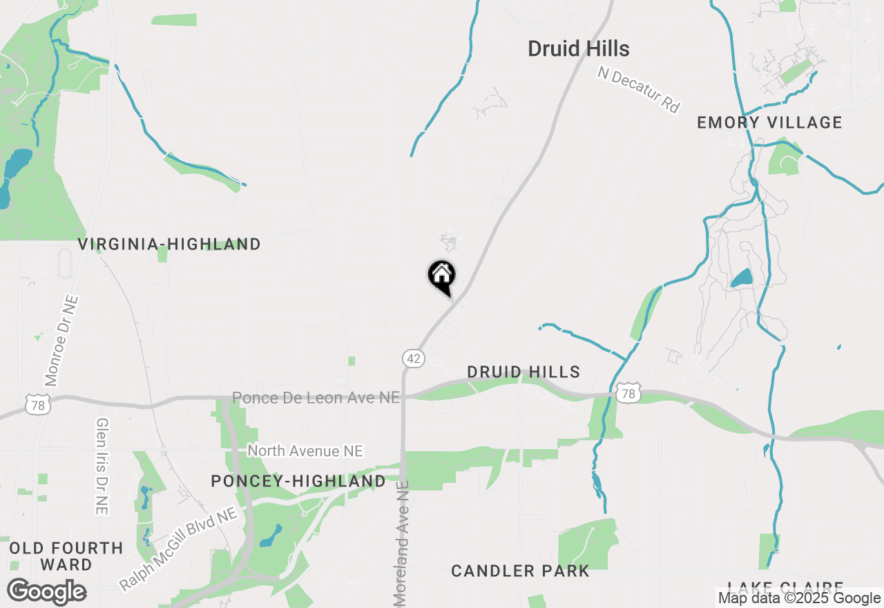 Map of 872 Briarcliff Road Ne #A4, Atlanta, GA 30306