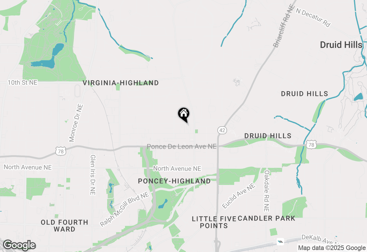 Map of 1015 Greenwood Avenue #1, Atlanta, GA 30306