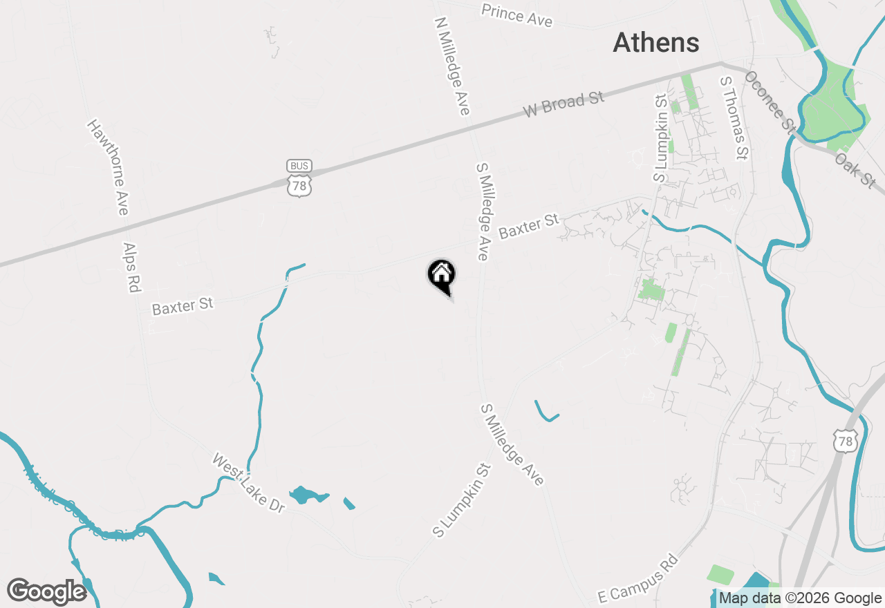 Map of 265 Springdale Street, Athens, GA 30605