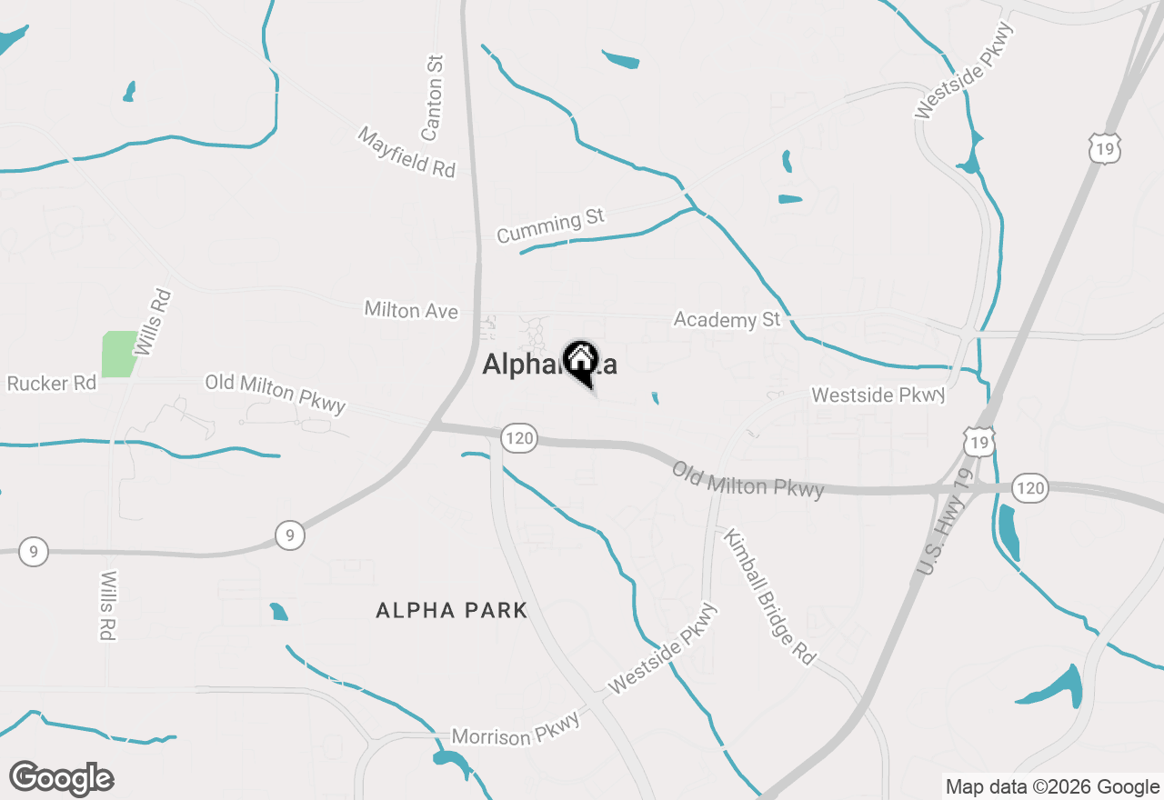 Map of 112 Thompson Street, Alpharetta, GA 30009