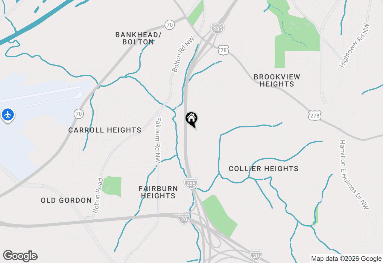 Map of 3293 Hobart Drive Nw, Atlanta, GA 30318